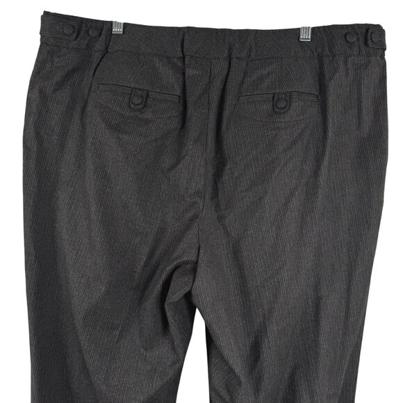 Talbots Heritage Pants 20W Gray Pinstripe Striped Polyester Blend NWT‎ PT-2550 - Picture 5 of 13